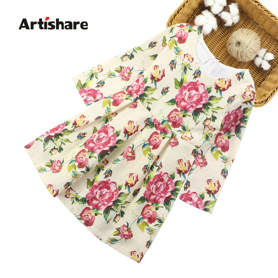 

Artishare Girls Dress Autumn Spring Floral Girls Princess Dress For Adolescents Girls Elbise 8 10 12 Year Children Clothes