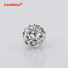 Подходит Пандора шармы Браслеты и ожерелья ажурные примулы бусины стерлингового серебра 925 ювелирные изделия