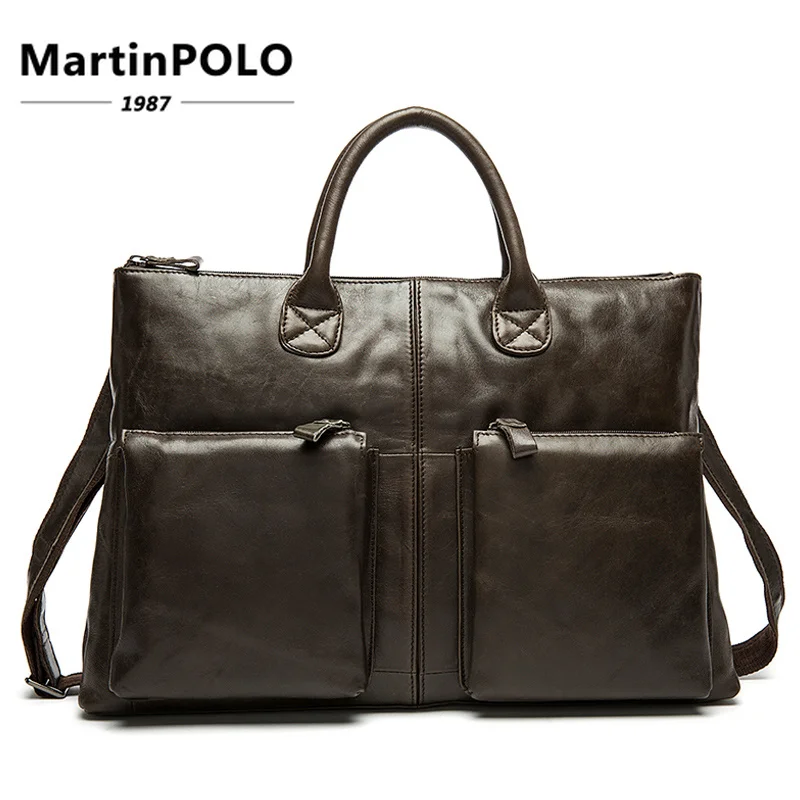 

Brand Casual Men Briefcase Genuine Leather Men's Messenger Shoulder Bag Male Laptop Bag Handbag Business Portfolio Bags for Men