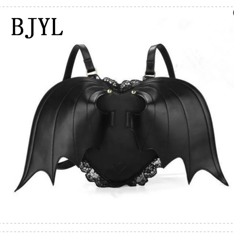 

cosplay Bat Backpacks ladies Woman's Leather Backpack Female Bookbag Gift Backbag Crossbody School bag Girls cosplay