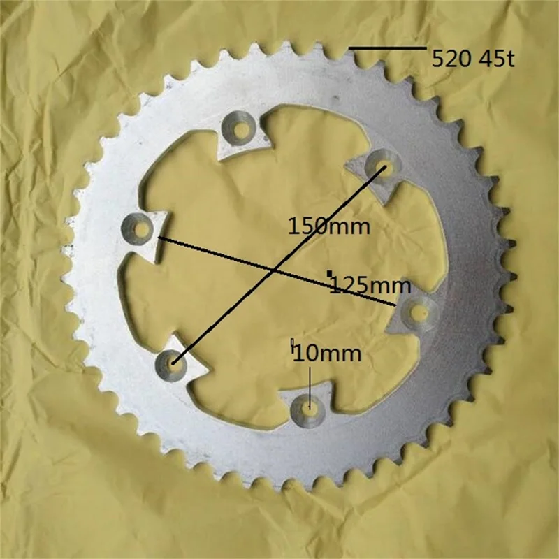 

moto ycf sprockets bike motorcycle parts sprocket 45t for 520 chain mini moto kayo t4 sprocket ybr 125 pitbike cadena