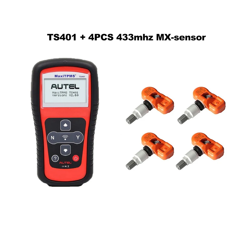 Autel MaxiTPMS TS401 TPMS диагностический инструмент 433 МГц 315 МГц MX-sensor считывание давления в шинах диагностический активирующий инструмент для декодирования автомобильные инструменты - Цвет: TS401 433sensor