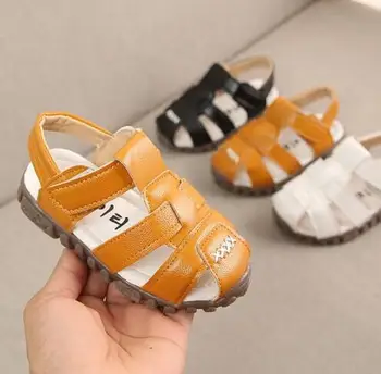 

Boys Soft Leather Sandals New Summer Shoes Baby Boys Summer Prewalker Soft Sole Leather Beach Sandals