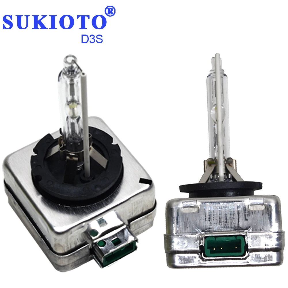 SUKIOTO 1 pair AC 35W HID xenon Bulb 4300K 3000K D1S D2S D3S D4S 5000K 6000K 8000K 10000K Purple Pink Green Blue Car headlight (6)