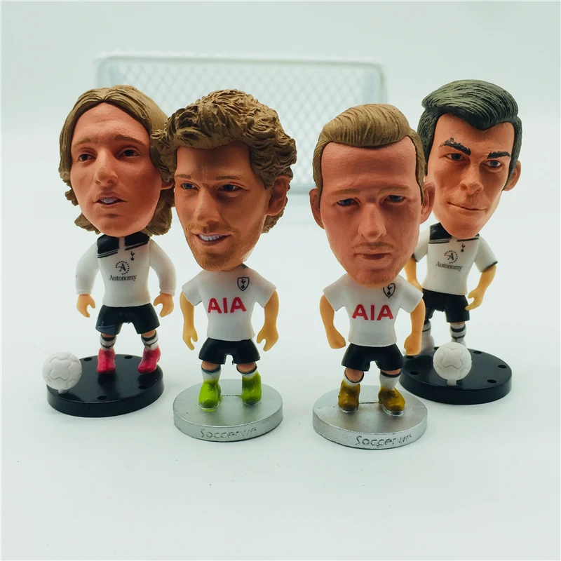 

4PCS LOT Soccerwe Soccer Star Dolls Modric Bale Kane Llorente Figures White Kit