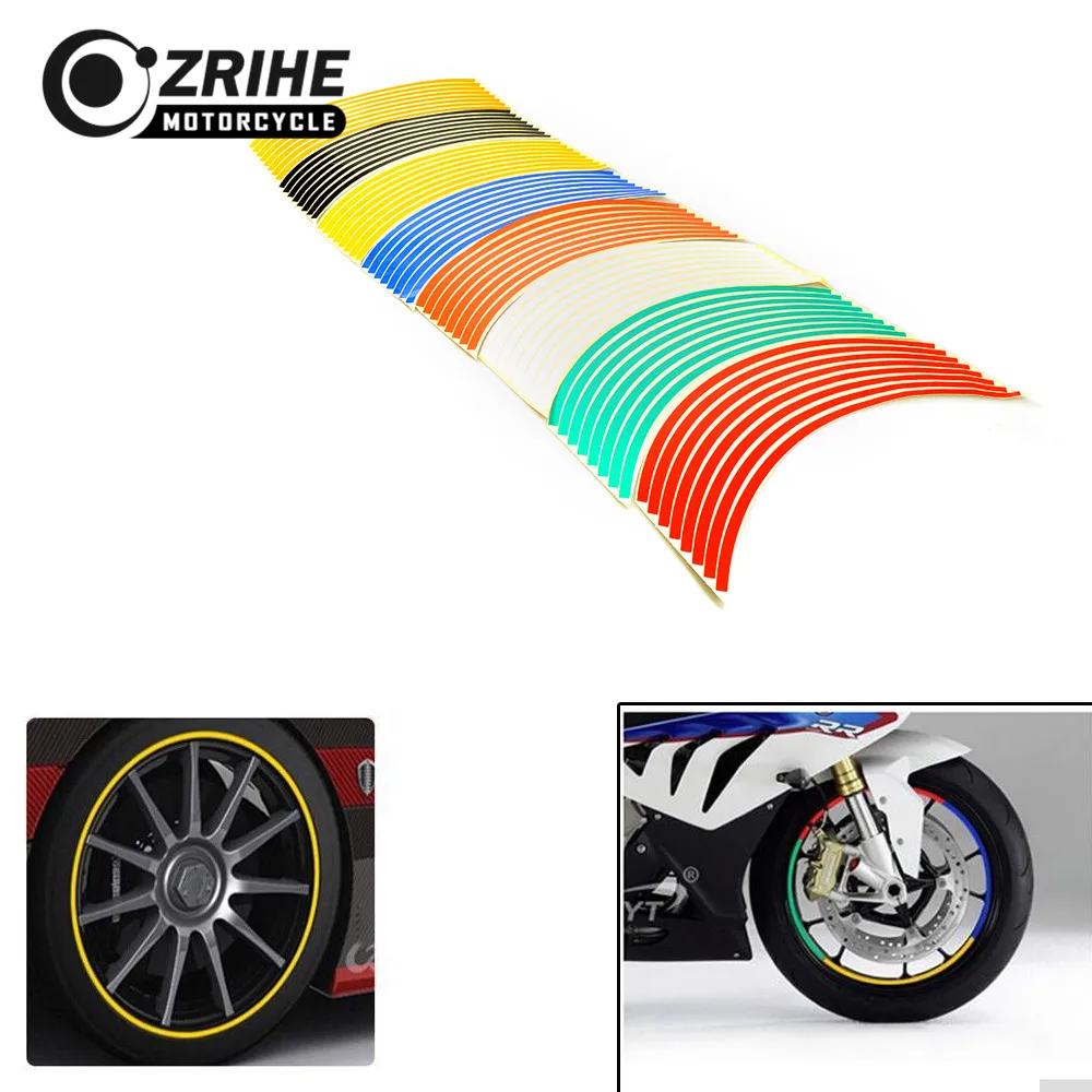 17inch/18inch wheel Strips Motorcycle Reflective Wheel Sticker for yamaha FJR XJR1300 YZF R6 MT-10 1995-16 KTM 990 AdventuRe