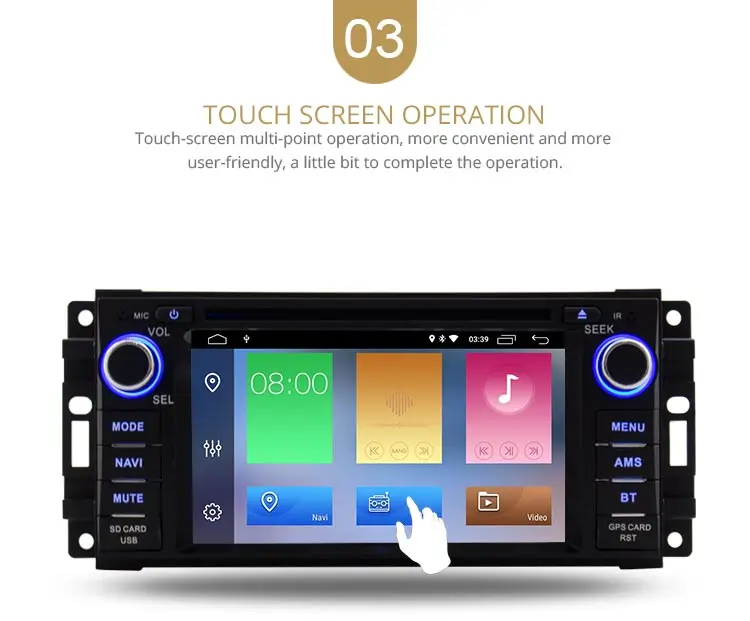 Top LJDA Android 9.0 Car Radio Multimedia DVD GPS For Dodge RAM 1500 Chrysler Sebring Jeep Compass Commander Grand Cherokee Wrangler 5