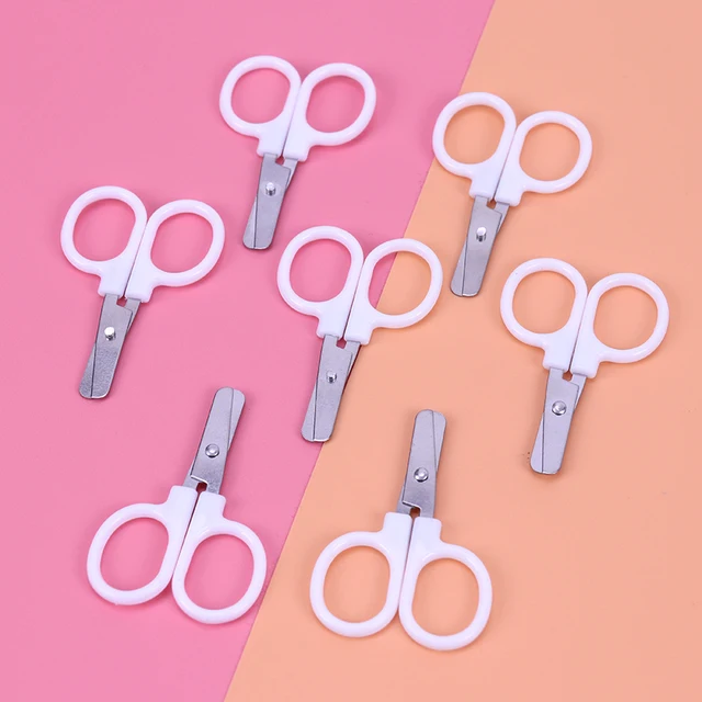 10PCS Plastic handle children's mini scissors sewing box accessories thread  cutting hand-cut paper-cut stainless steel scissors