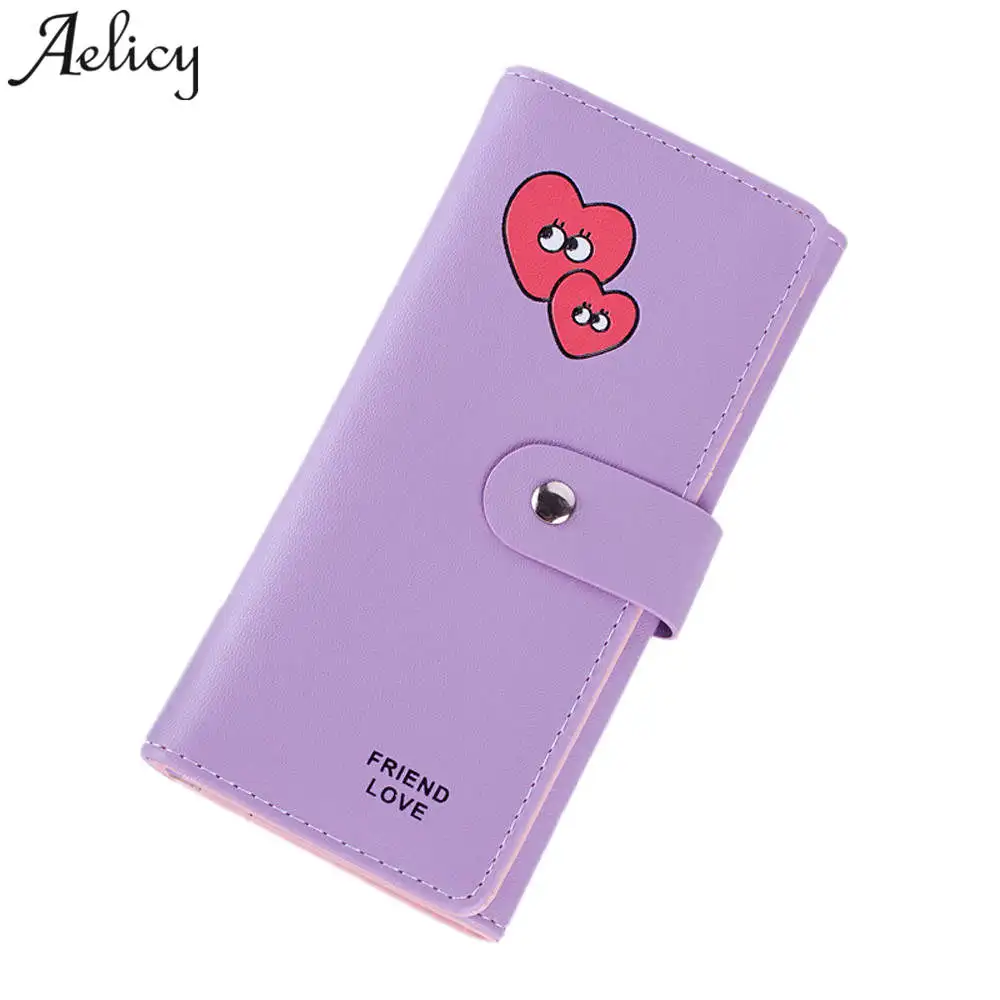 

Aelicy Long Women's Purse Famous Female Brand Women Wallet Money Bags Lady Coin Purse Fashion Design Candy Color Clutch Bag