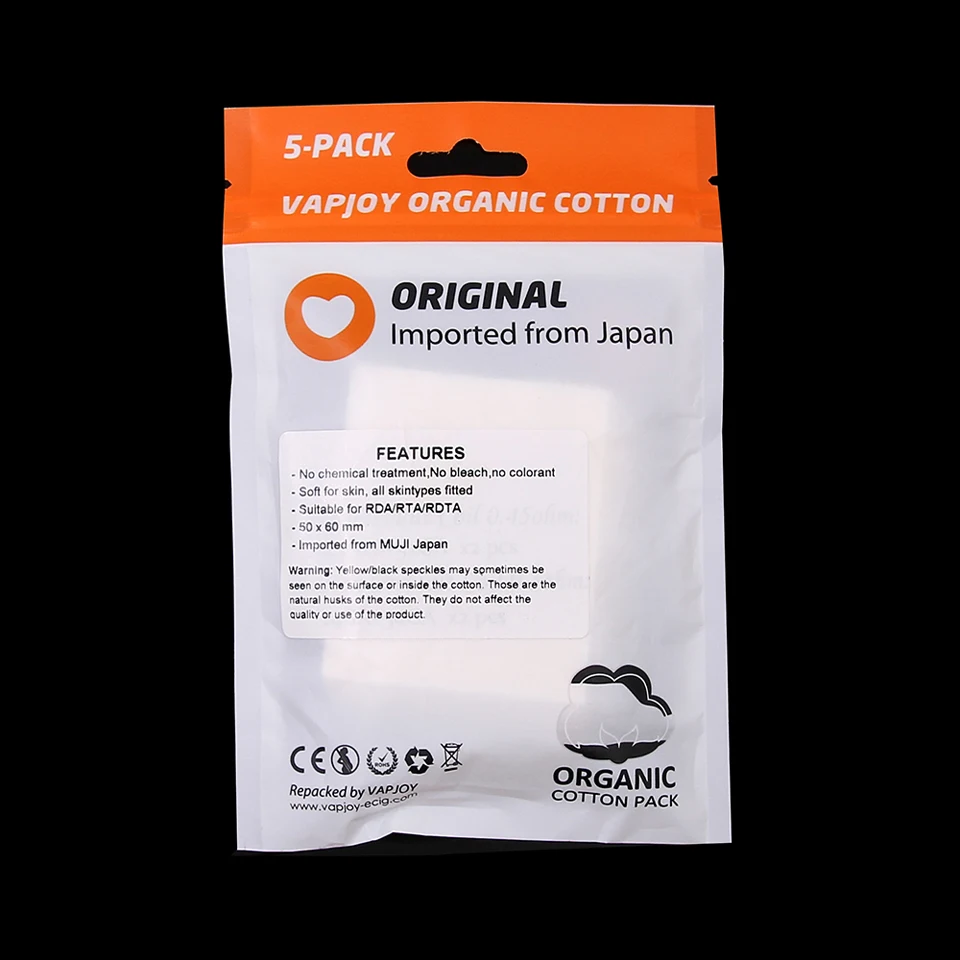 VAPJOY 5pc MUJI Organic Cotton (2)
