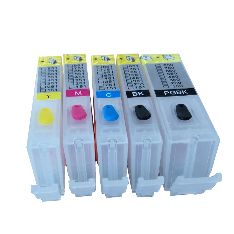 5x PGI 250 CLI 251 пустые перезаправляемые Cartrdige для Canon Pixma iP7220 iX6820 MG5420 MG5422 MG5520 MG5522 MG5620 MG6420