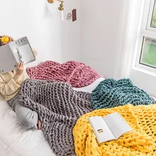 Модное розовое одеяло для дивана весна/осень Покрывала Ручной Работы мягкое портативное одинарное одеяло цельное