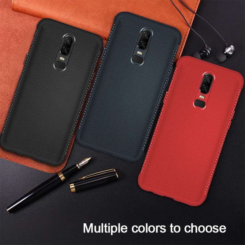 

TPU Case For OnePlus 6 Case One Plus 6 Carbon Fiber Soft Cover Phone Shell Luxury Bussiness Cases For OnePlus6 1+6 Cover Fundas