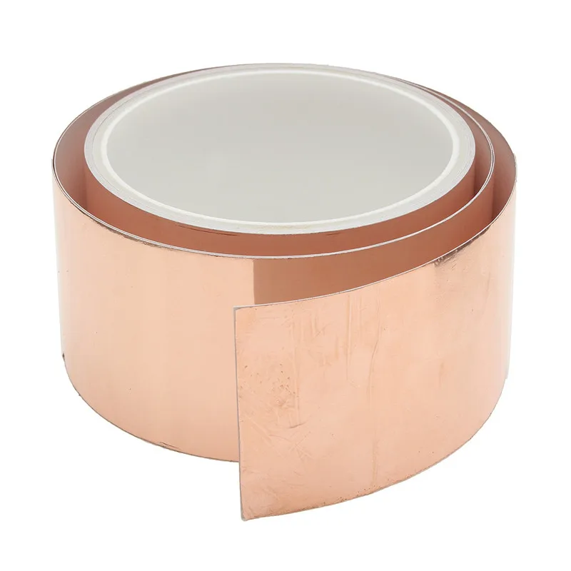 

50mmX3 Meter Guitar Copper Foil Tape Conductive Slug Snail Barrier Adhesive Back Electric EMI Shield Conduction Guitar Accessory
