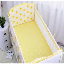 3D воздушные сетчатые бамперы постельные принадлежности для новорожденных Комплект Детская кроватка постельное белье мультфильм узор детская кроватка одеяло подушка с наполнением высокого качества