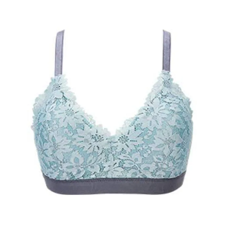 

Deruilady Summer Lace Bra Wire Free Seamless Bras For Women Beautiful Back Push Up Bras Sexy Lingerie Breathable Underwear Women