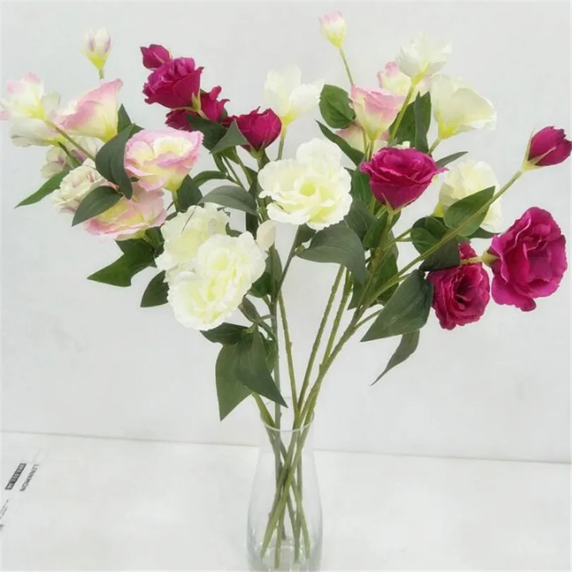 11 шт. искусственные Eustoma Grand florum четыре головки стебли роз для свадьбы домашний