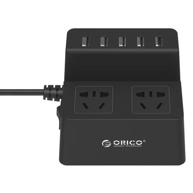 ORICO Office для дома EU power Strip Smart удлинитель зарядное устройство с 2 розетками переменного тока и 5 портами USB зарядное устройство для телефонов