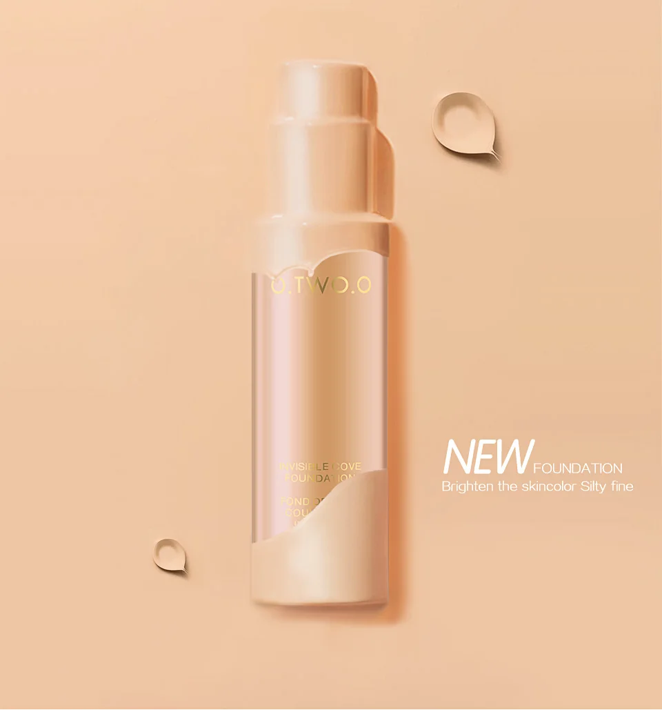 Maquiagem à Prova O.two.o Líquido Fundação Invisível Cobertura Completa Maquiagem Corretivo Clareamento Hidratante d' Água 30 ml 1 Base p rosto