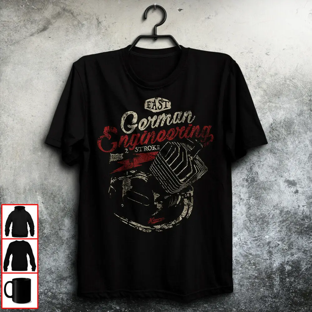 

East German Engineering Simson S50 S51 Kr51 Cafe Racer Motorrad Motorcycle Men Tops Tee Casual Streetwear Crossfit T Shirt