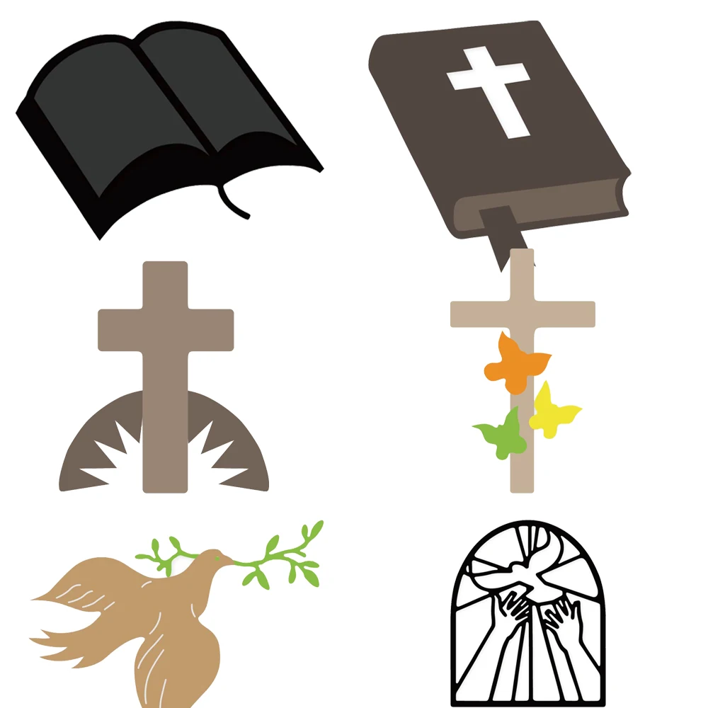 

Estel Metal Cutting Dies Religion Cross Bible Stencils For DIY Scrapbooking Embossing Paper Cards Die Cuts Album Making Craft