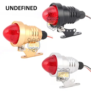 

Motorcycle Bullet Lens LED Brake Tail Light Cafe Racer Stop Run Light Lamp For Sportster ATV Dirt Bike Custom Chopper Old School
