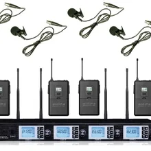 Bolymic UHF Micro Cravate 4x100 канальный беспроводные ПЕТЛИЧНЫЕ/нагрудный микрофон