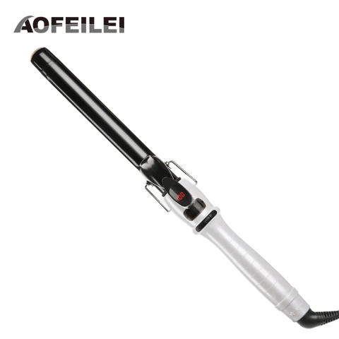 Modelador de Cabelo Venda Real Profissional Rolos Automático Cerâmica Cone Salão Curling Ferros Varinha Hairestilo Ferramenta Elétrica Encaracolado 2020