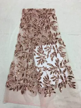 

unique african guipure lace fabric CiCi-51210 with sequins for party dress