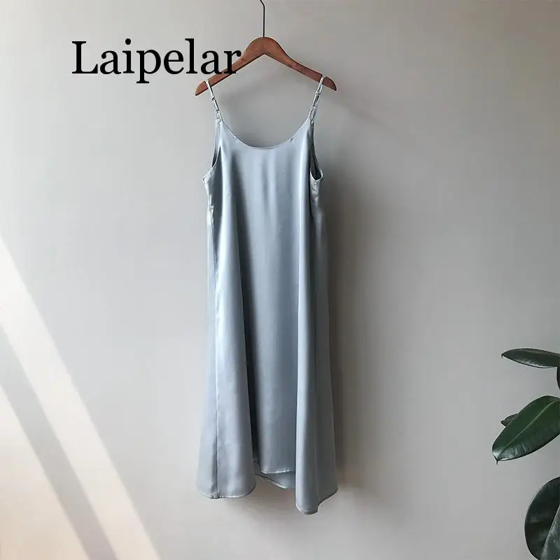 Laipelar Весна 2019 женское платье на бретельках Повседневная атласная сексуальная