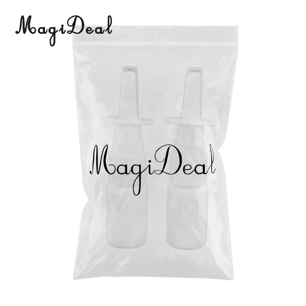 MagiDeal Empty Plastic Nasal Fine Mist Spray Bottle Pump Sprayer with Cap-White  Cosmetic Nose Spray Bottle