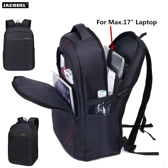 Jacodel 17 inch Laptop Backpack for Men Waterproof 17 inch Laptop Bag ...