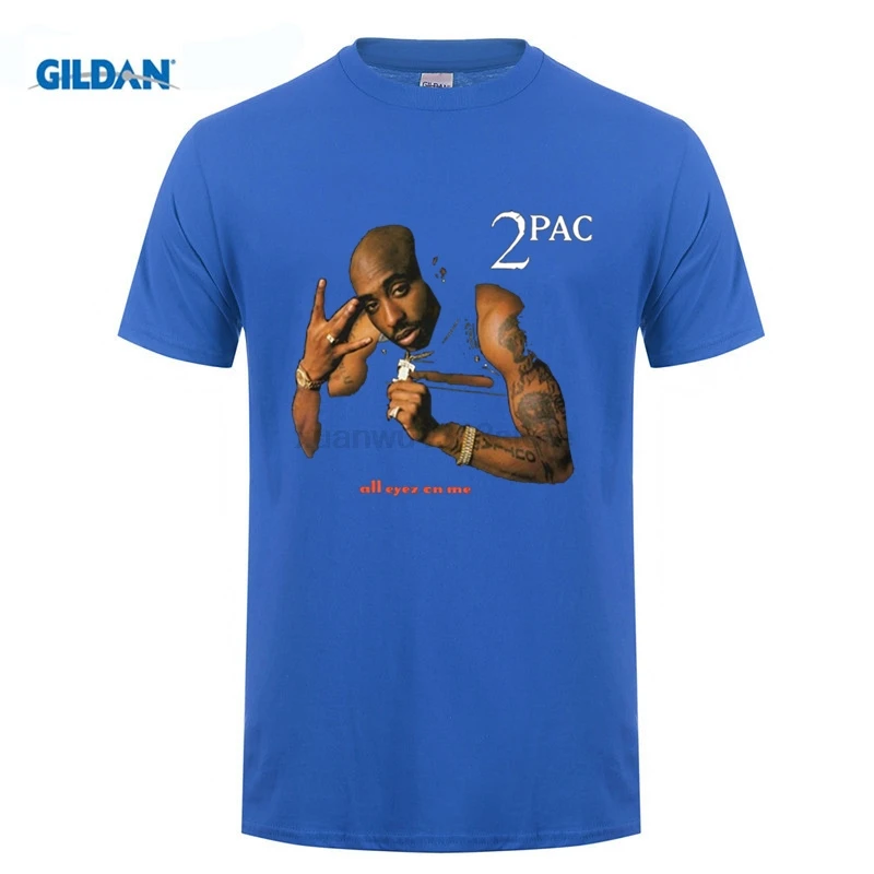 Для мужчин футболка Тупак все Eyez на меня и 2PAC в стиле хип хоп рэп футболки большой