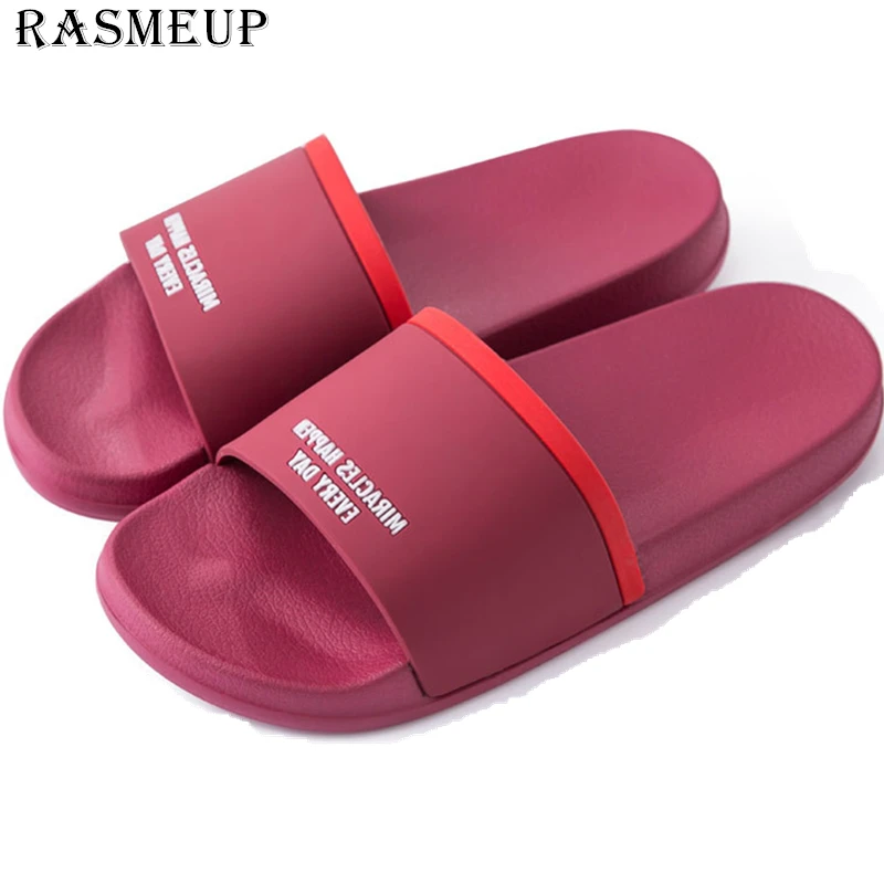 RASMEUP женские плоские сланцы пляжные шлепанцы 2019 Летние повседневные