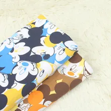 Полуметровая саржевая ткань с принтом Микки Мауса, ручная работа, сделай сам, одежда, платье, ткань, хлопок, CR-A412