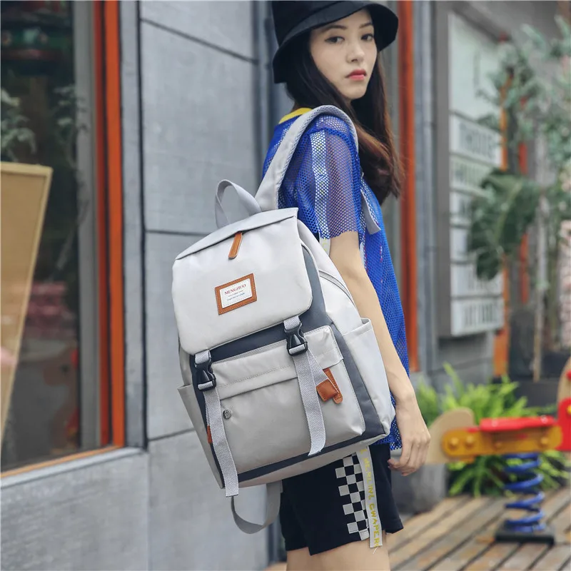 Menghuo cubierta Mochila de ocio de las mujeres de viaje portátil mochilas para hombres Mochila de Nylon impermeable adolescentes estudiante bolsas de la escuela