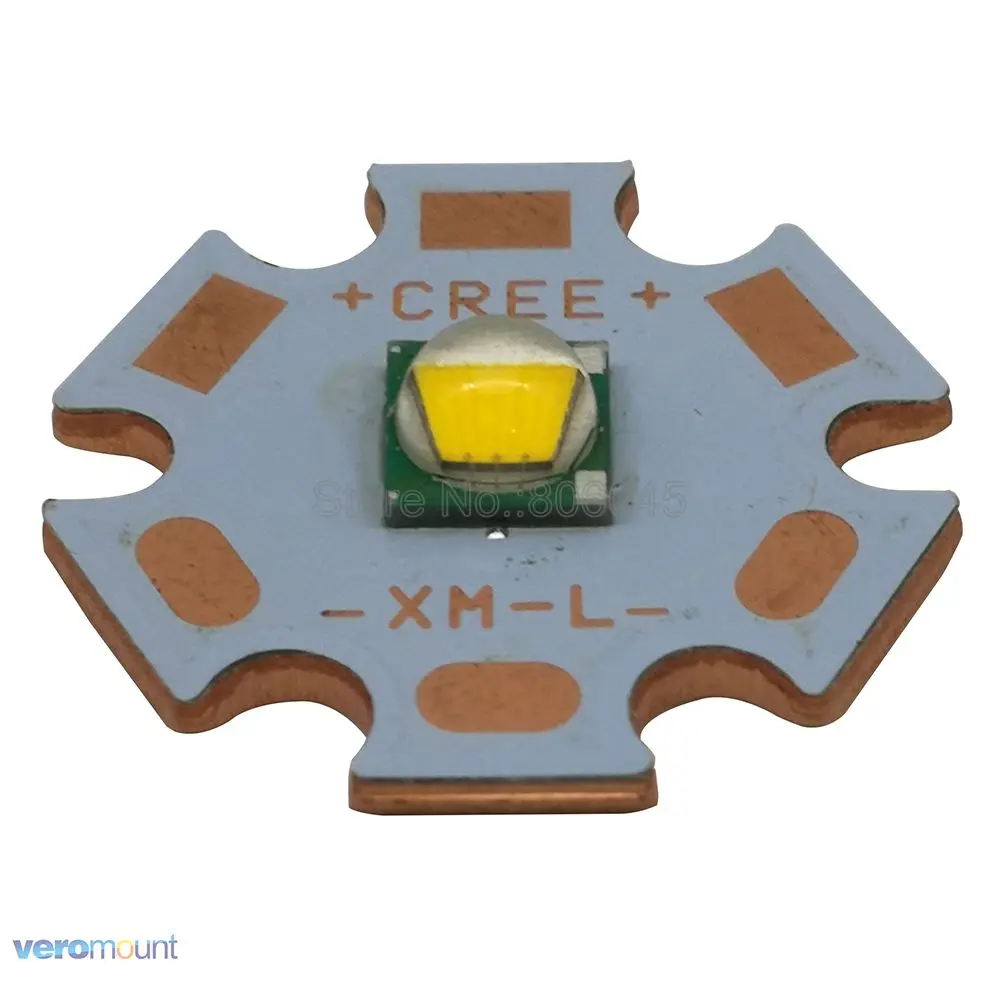 5 шт. Cree XLamp XML XM-L T6 10 Вт высокое Мощность светодиодный свет диода излучателя, холодный белый, нейтральный белый, теплый белый 16 мм 20 мм Медь PCB