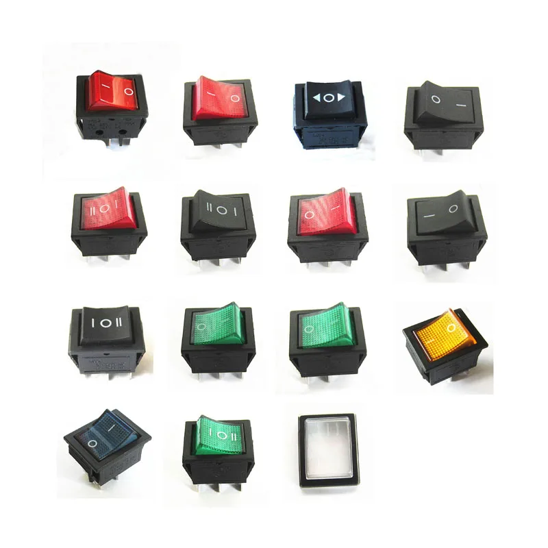 

5pcs KCD4 Rocker Switch Water Dispenser Electric Welder 4 Pin 6 Pin OFF-ON Automatic Reset Multifunctional Electric Accessories