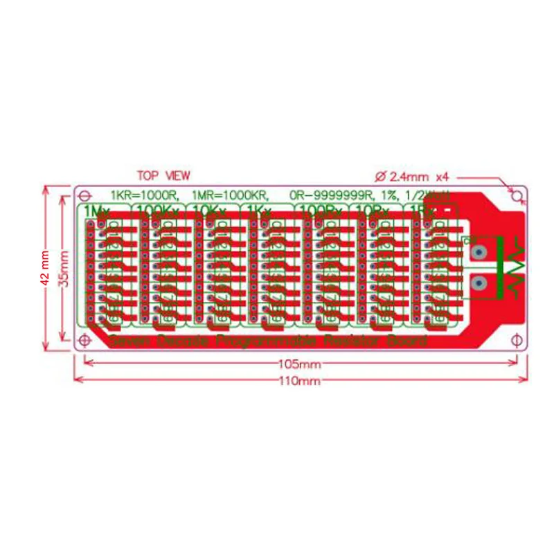 1R 99999r семь десятилетних программируемых фотографий шаг 1% 1/2 Вт.|board board|step boardstep 2 |