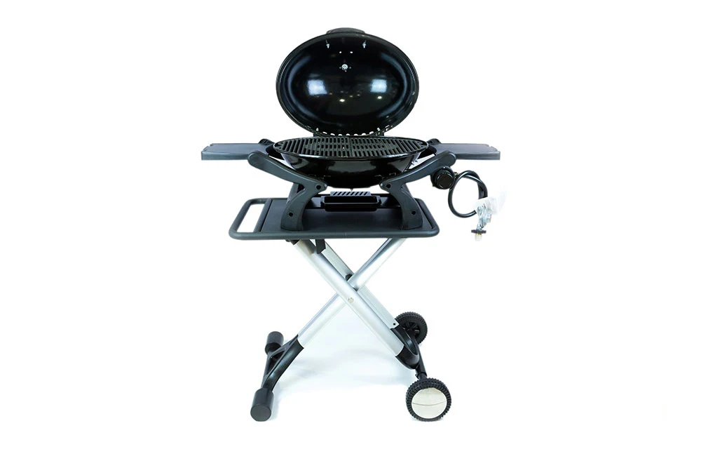  Portable Foldable BBQ Stand Cart Outdoor Table Trolley with two Wheels for Portable Grill Outdoor C