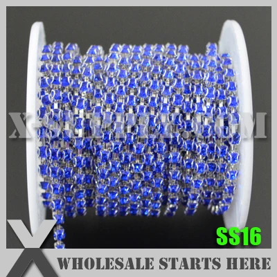 

Single Row SS16 Sparse D Claw Garment Rhinestone Chain, X11616