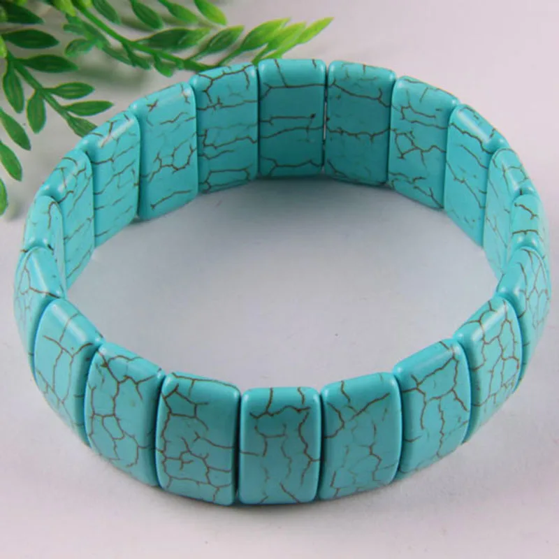 

Blue Howlite Stretch Bracelet 8 Inch Jewelry G307