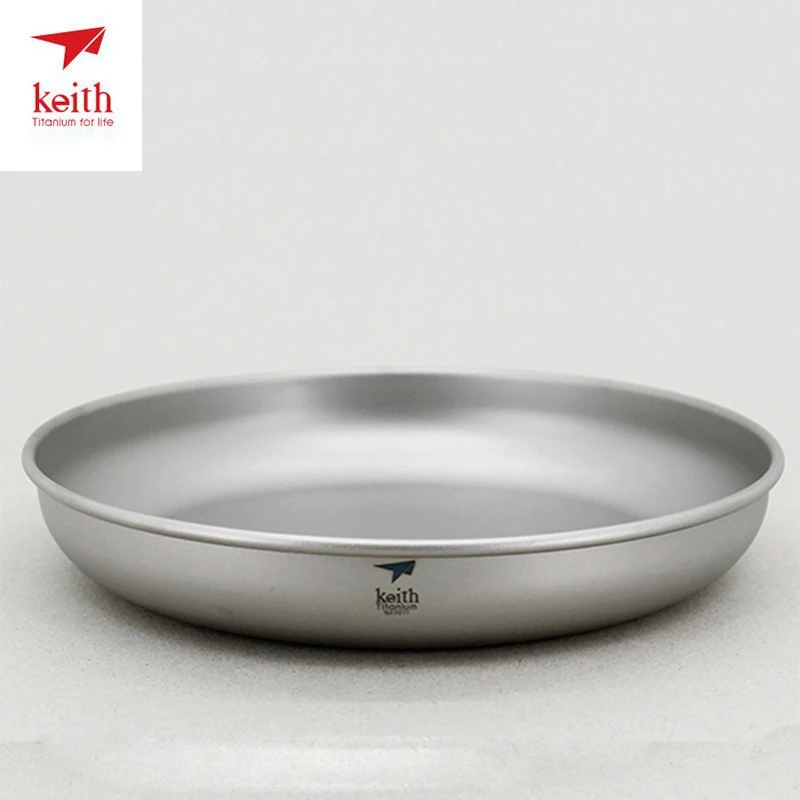 

Titanium Saucer Fruit Dish Dinner Plate Outdoor Tableware Camping Plate Ultralight Portable Camping Plate Travelling Dish 450ml