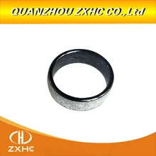 125khz/13.56mhz t5577 ou uid chip rfid prata brilhante cerâmica anel de dedo inteligente usar para homem ou mulher