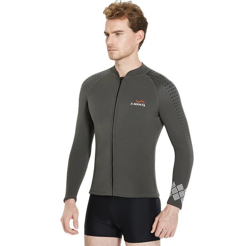 Men's 3mm Wetsuits Jacket Long Sleeve Neoprene Wetsuits Top / 1.5mm