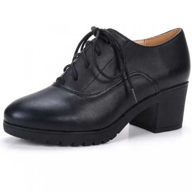 

Sexy High Heels Genuine Leather Women Pumps Lace-up Ladies Shoes Chaussure Femme Sexy Zapatos Mujer Plataforma Sapatos Feminino