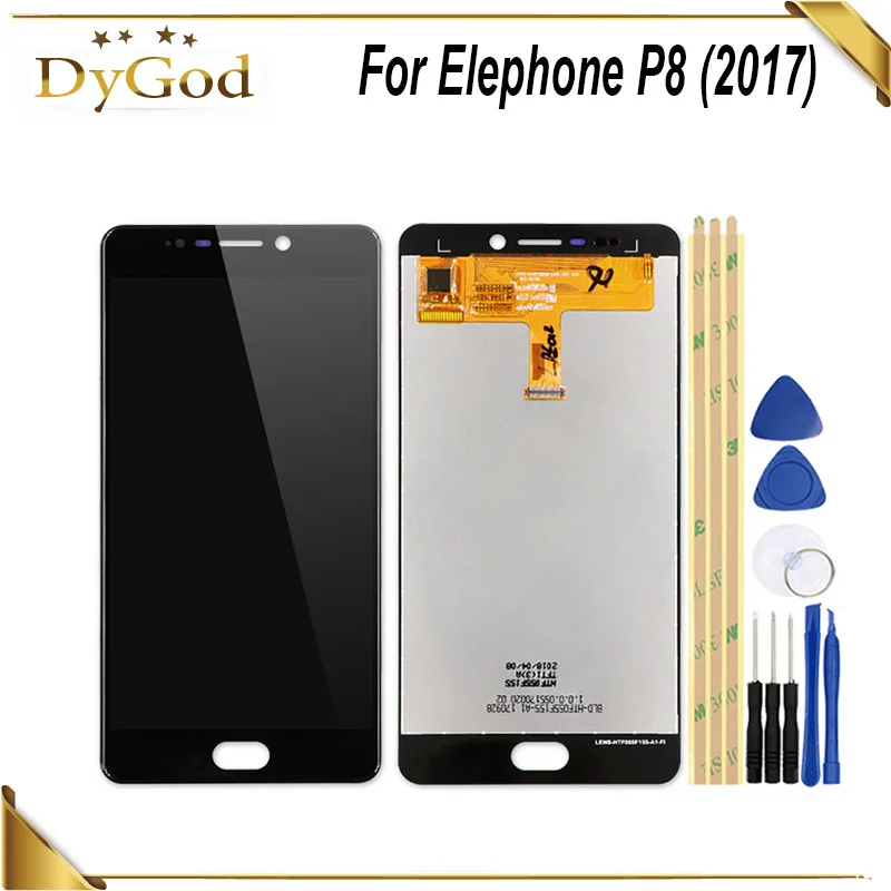 

DyGod For Elephone P8 2017 LCD Display and Touch Screen 5.5'' Screen Digitizer Assembly For Elephone P8 (2017) Mobile+tools