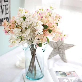 

10PCS Artificial Silk Flowers Simulation Flower Plum Hand Holding Flower Home Decoration Wedding Fake Flower