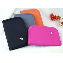 Travel canvas passport case cover credit card holder coin purse wallet organizer multifunction clutch documents bag