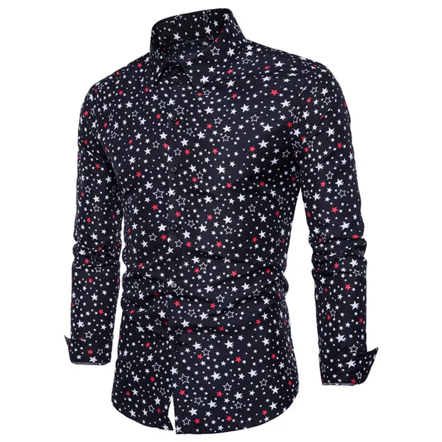 Aliexpress.com : Buy mens new fashion Star printed long sleeve shirts ...